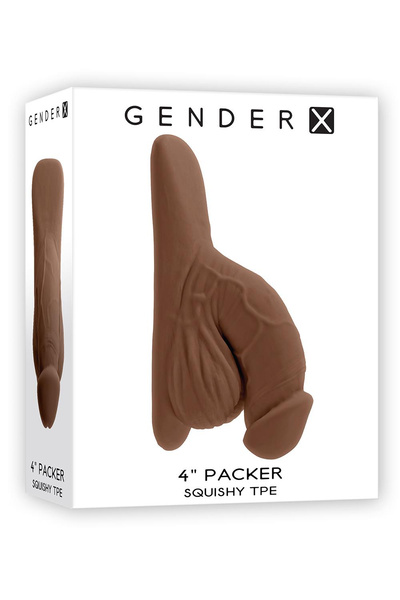 Фантом Члена 4 Inch Packer Dark Flesh Gender X