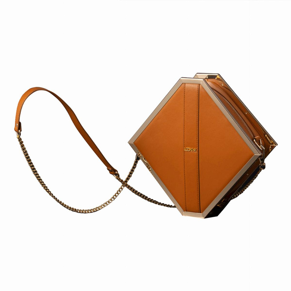 LOCKINK Mysterious Square Kink Bag Brown