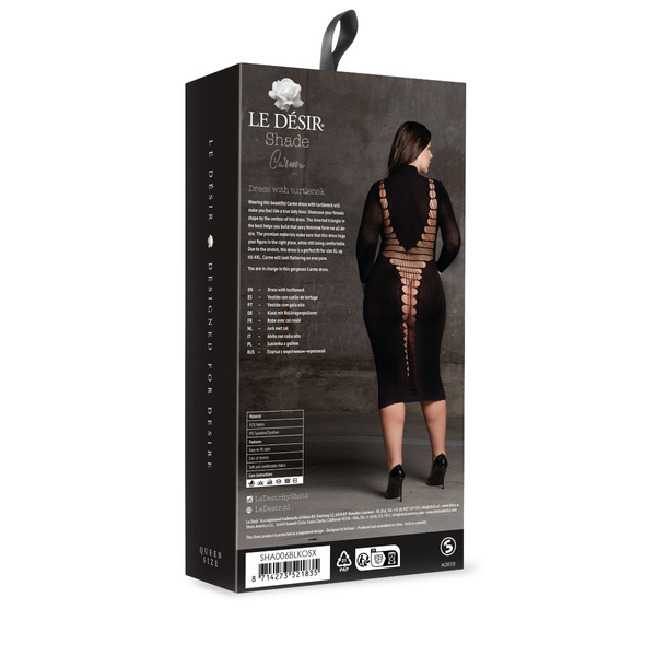 Midi Dress Carme XL Dress With Turtleneck Black Osx Le Désir
