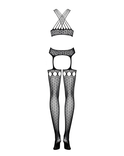 G313 Bodystocking Czarne S/M/L Obsessive