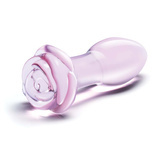 Szklany korek zakończony różą Glas Rosebud Glass Butt Plug