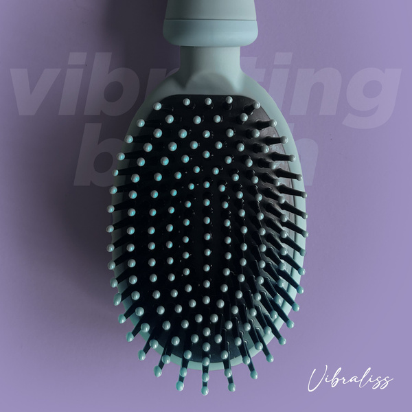Вібруюча щітка для волосся Vibrating Brush Blue Grey Vibraliss