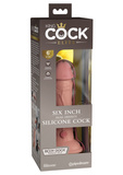 Miękkie Silikonowe Dildo Z Twardszym Rdzeniem 6 Inch Dual Density Silicone Cock Light King Cock