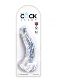 King Cock 7,5 Inch Cock with Balls Transparant