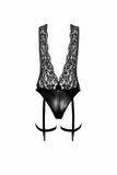 Body F297 Libido Deep-V Bodysuit XXL Noir Handmade
