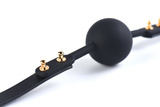 Silikonowy Knebel Ze Skórzanym Zapięciem Upko Silicone Solid Medium Ball Gag UPKO