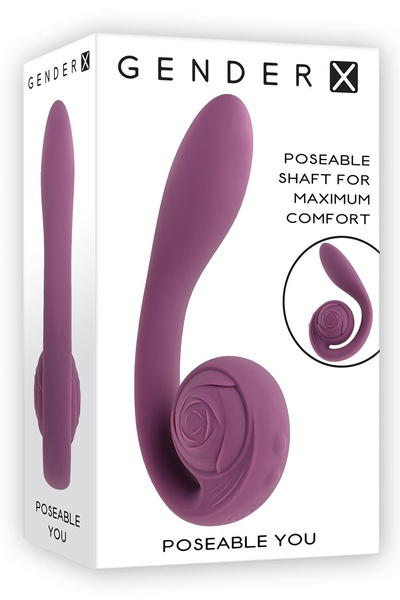 Вібратор З Стимулятором Клітора Poseable You Gender X