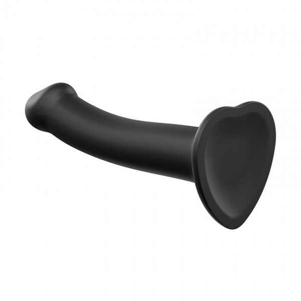 Wyjątkowo Miękkie Dildo Silicone Bendable Dildo Double Density M Black Strap-on-me