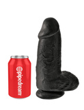 King Cock Chubby Black dildo z jądrami czarne