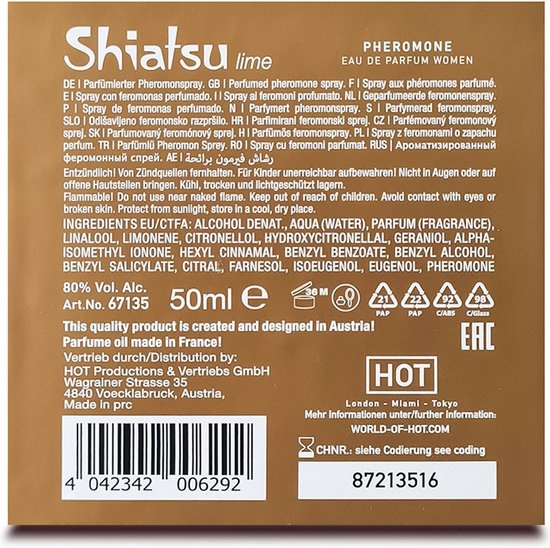 Феромони для жінок Pheromon Fragrance Woman Lime 50ml Shiatsu