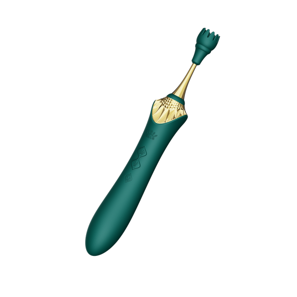 Багатофункціональний Вібратор Bess 2 Турquoise Green Zalo