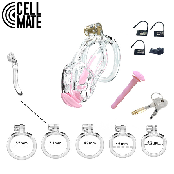 Pas cnoty Guardian Chastity Cage Clear Size 2 CELLMATE