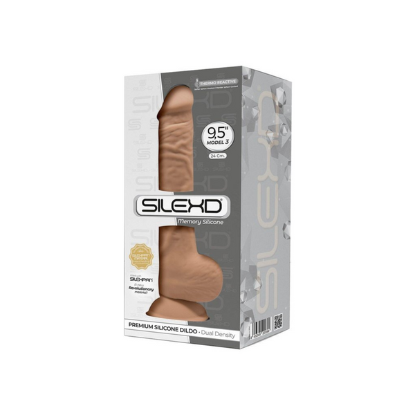 Silikonowe Dildo Model 1 24 Cm Carmel Silexd