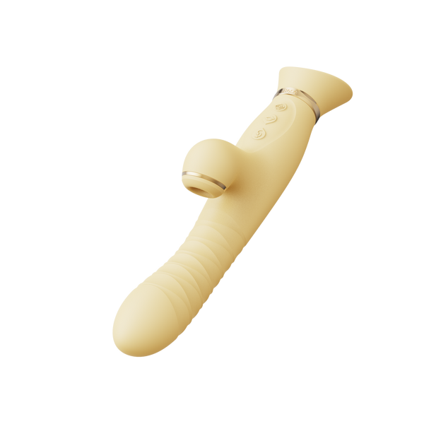 Вібратор Багатофункціональний Rose Thruster Lemon Yellow Zalo