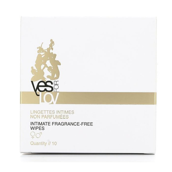 YESforLOV Intimate Fragrance-Free Wipes - Fragrance-Free Intimate Hygiene Wipes 10 pcs.