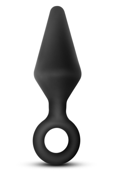 BLUSH ANAL ADVENTURES PLATINUM SILICONE LOOP PLUG LARGE BLACK