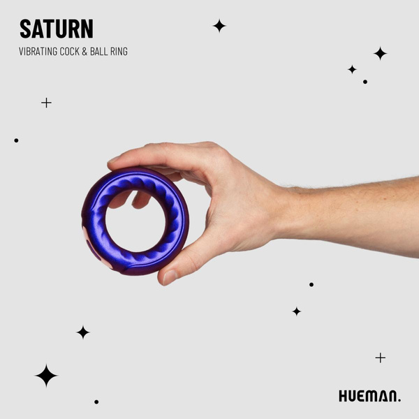 Ерекційне кільце Saturn Vibrating Cock/Ball Ring Hueman