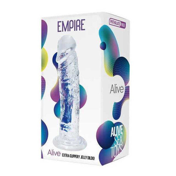 Прозорий ділдо 19,3 см Empire Jelly Dildo Clear Alive