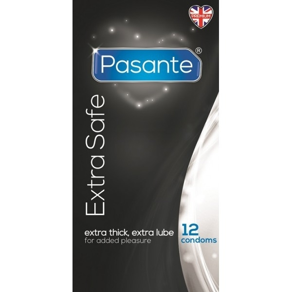 Grubsze Prezerwatywy Lateksowe Extra Safe 12 Szt. Pasante