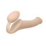 Podwójne dildo Strap-on-me Silicone bendable strap-on L Vanilla 