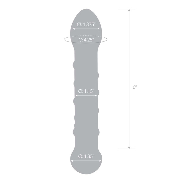 Szklane dildo ze spiralnym i punktowym wybrzuszeniem Glas Spiral Staircase Full Glass Dildo