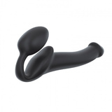 Double dildo Strap-on-me Silicone bendable strap-on M Black