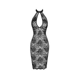 Midi dress F338 Nocturne lace midi dress XXL Noir Handmade
