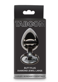 Taboom Butt Plug With Diamond Jewel Silver L