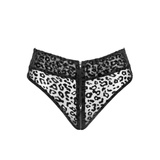 Noir Handmade F290 Panties of leopard flock with zipper L