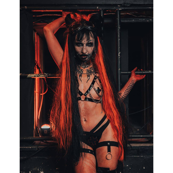 Harness-bra with chains Black HellRider