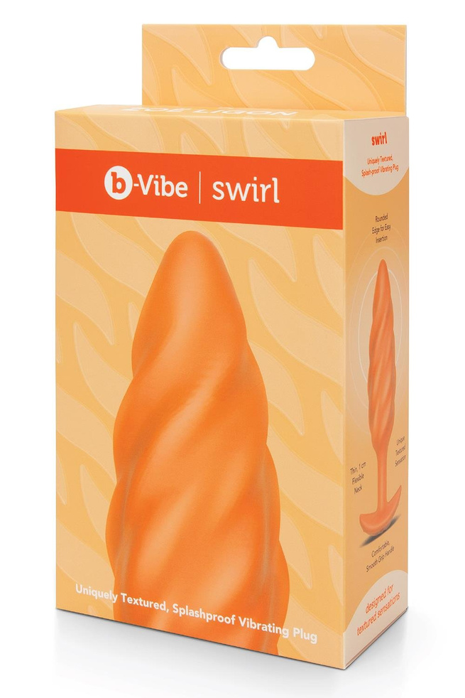 B-VIBE SWIRL TEXTURE PLUG ORANGE