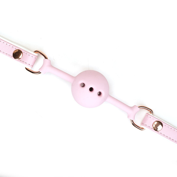 Кляп White & Pink Fairy Goat Leather Ball Gag Liebe Seele