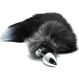 Korek Analny Lisi Ogon Black & White Fox Tail M Alive