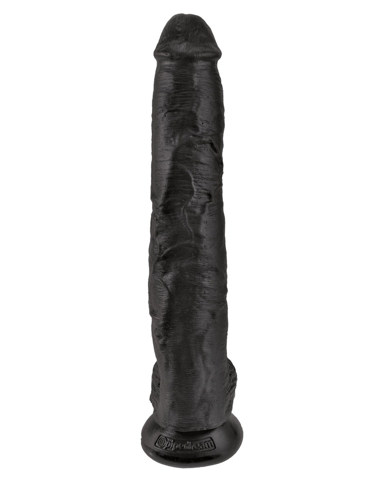 King Cock 14' Cock with Balls Black dildo z jądrami czarne 35cm