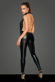 Kombinezon F223 Overall With Tulle Top And Choker Xl Noir Handmade
