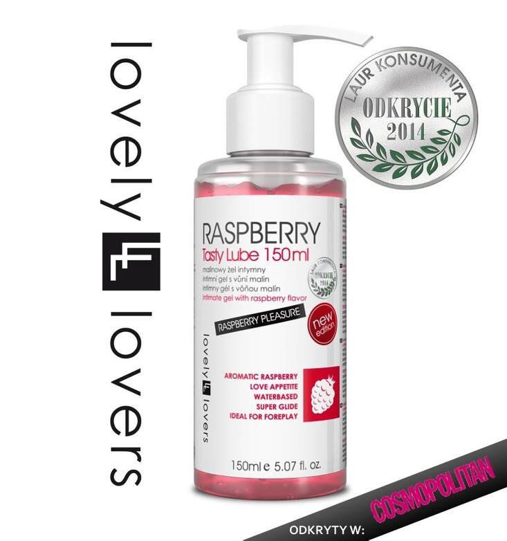 Lovely Lovers Raspberry Tasty Lube lubrykant jadalny 150 ml