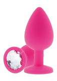 Анальний пробка Toyjoy Anal Play Diamond Booty Jewel Medium Pink TOYJOY