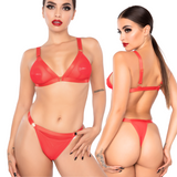 Kinky Diva lingerie set Spicy Bra & Briefs Red S/M