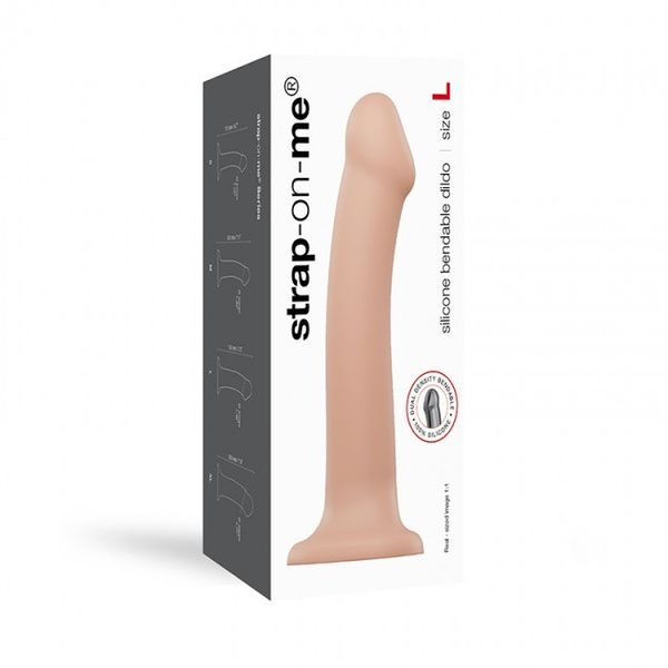 Strap-on-me Silicone Bendable Dildo Double Density L Vanilla