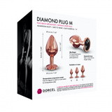 Elegancki metalowy korek analny z diamencikiem Dorcel Diamond Plug M