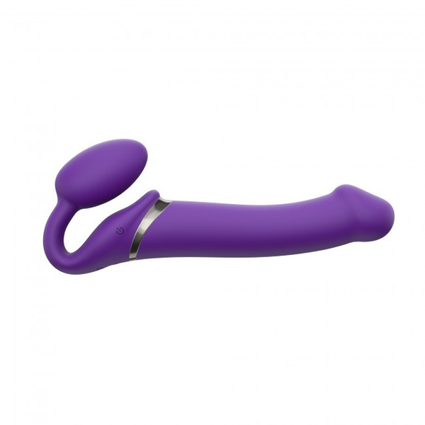 Podwójny wibrator dla par Strap-on-me Vibrating Strap-on L Purple