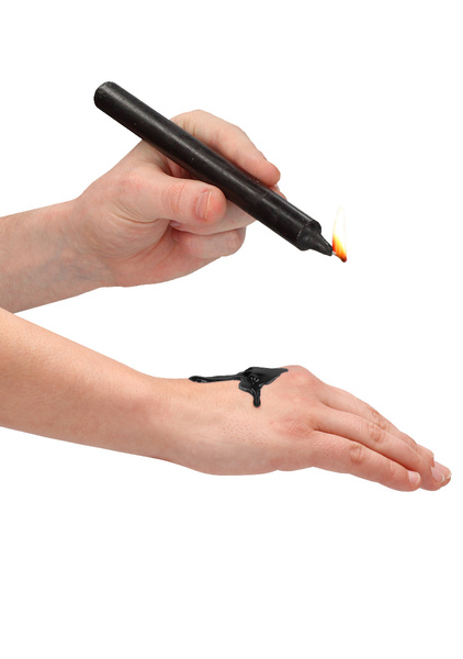 Teasing Wax Candles Large 4-Pack Black - Чорний набір довгих свічок для BDSM Ouch! by Shots