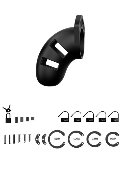 М’який Силіконовий Пояс Цнотливості Chastity Model 20 Silicone Cock Cage Black ManCage