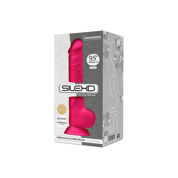Silexd Silicone Dildo 24 cm Fuchsia