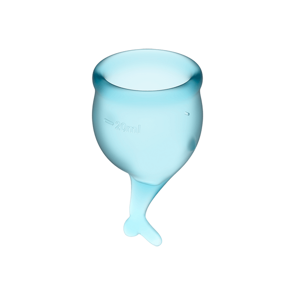 Satisfyer Feel Secure Menstrual Cup Set Light Blue