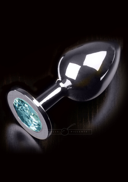 Metalowy korek z kryształkiem Jewellery Silver Large Blue