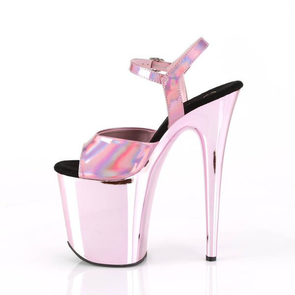 Strap Sandal Flamingo-809 Baby Pink Hologram/Baby Pink Chrome 7 (37,5) Pleaser