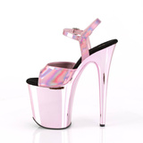 Сандалі на платформі Flamingo-809 Baby Pink Hologram/Baby Pink Chrome 8 (38,5) Pleaser