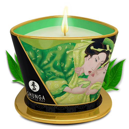 Масажна свічка з ароматом зеленого чаю Green Tea Massage Candle 170 Ml Shunga