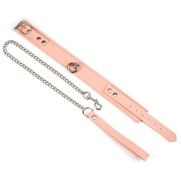 Нашийник Pink Organosilicon Collar With Leash Liebe Seele
